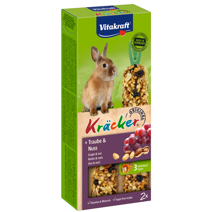 Kräcker, lækkeri stænger til kaniner - Rosin & nød