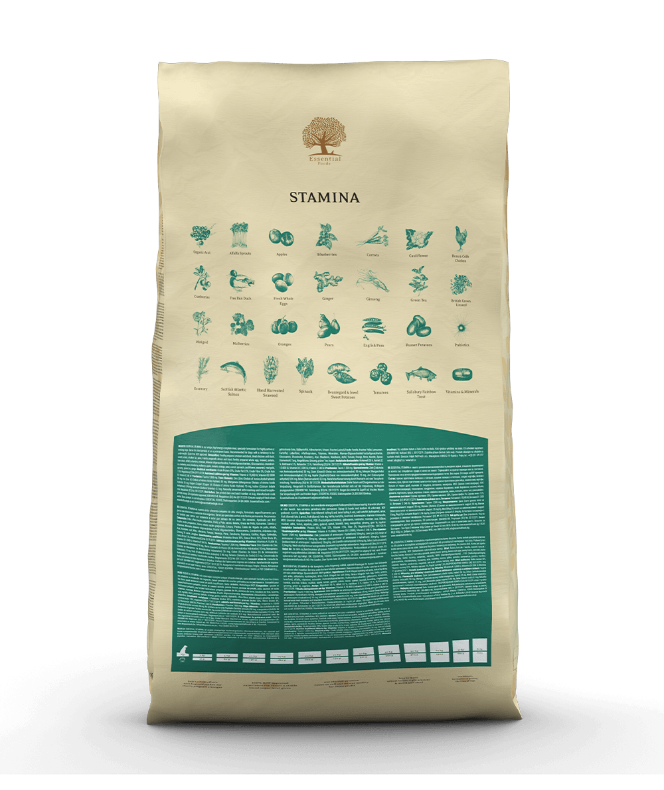 Essential Højenergi Stamina, 10kg kornfrit hundefoder til jagthunde eller undervægtige hunde