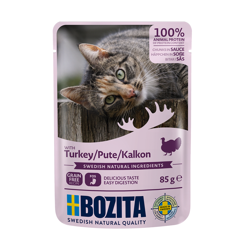 12 stk. Bozita med Kalkun i portionsposer af 85g – Bidder i Sovs