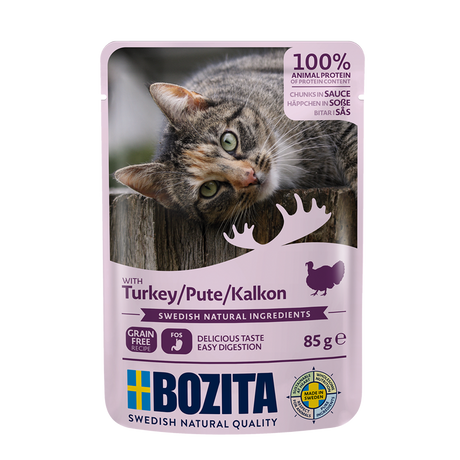 12 stk. Bozita med Kalkun i portionsposer af 85g – Bidder i Sovs