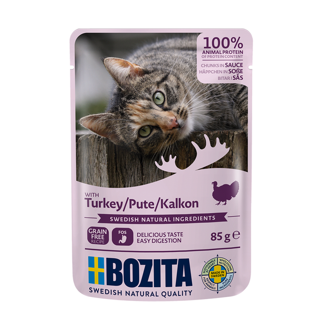 12 stk. Bozita med Kalkun i portionsposer af 85g – Bidder i Sovs