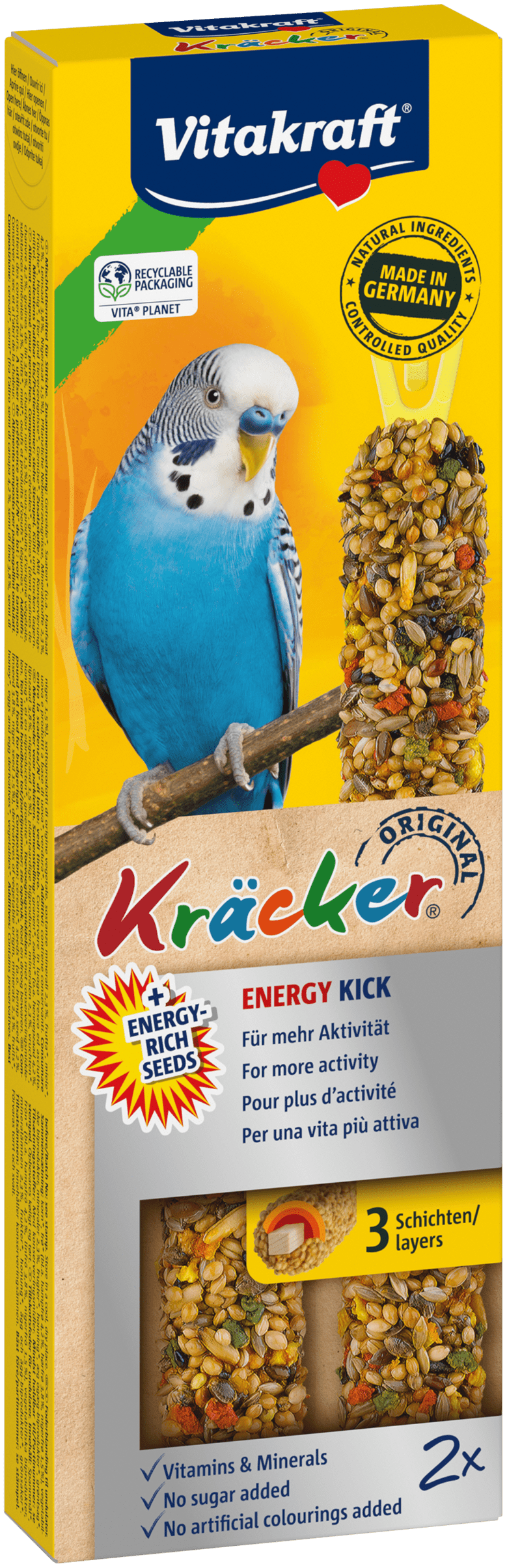 Kräcker® lækre frøstænger til undulater - Energy Kick