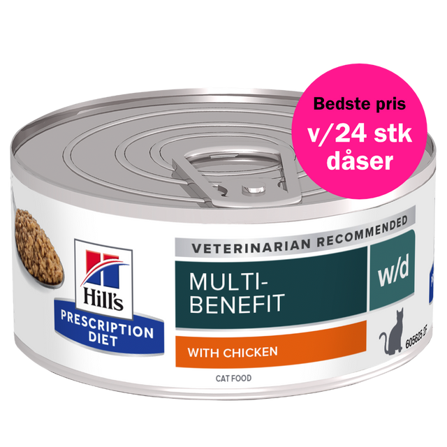 Hill's PRESCRIPTION DIET w/d Multi-Benefit kattefoder med kylling - 156g