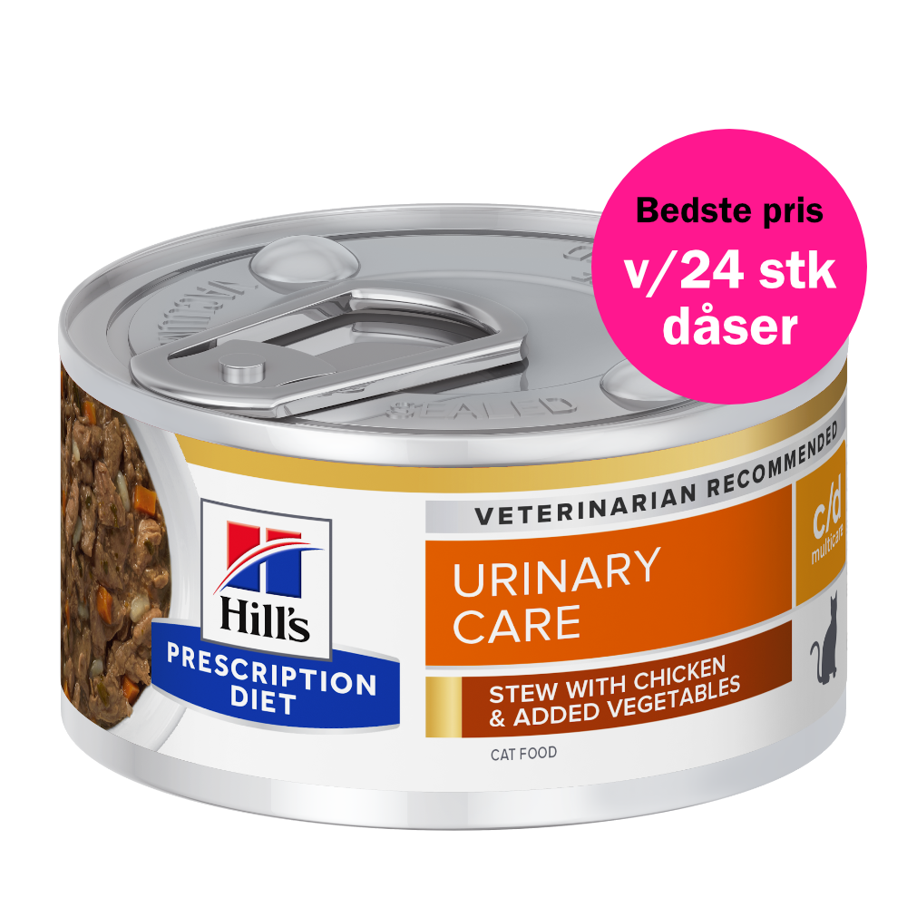 Hill’s Prescription Diet c/d Multicare Urinary Care Stew kattefoder med kylling & grøntsager