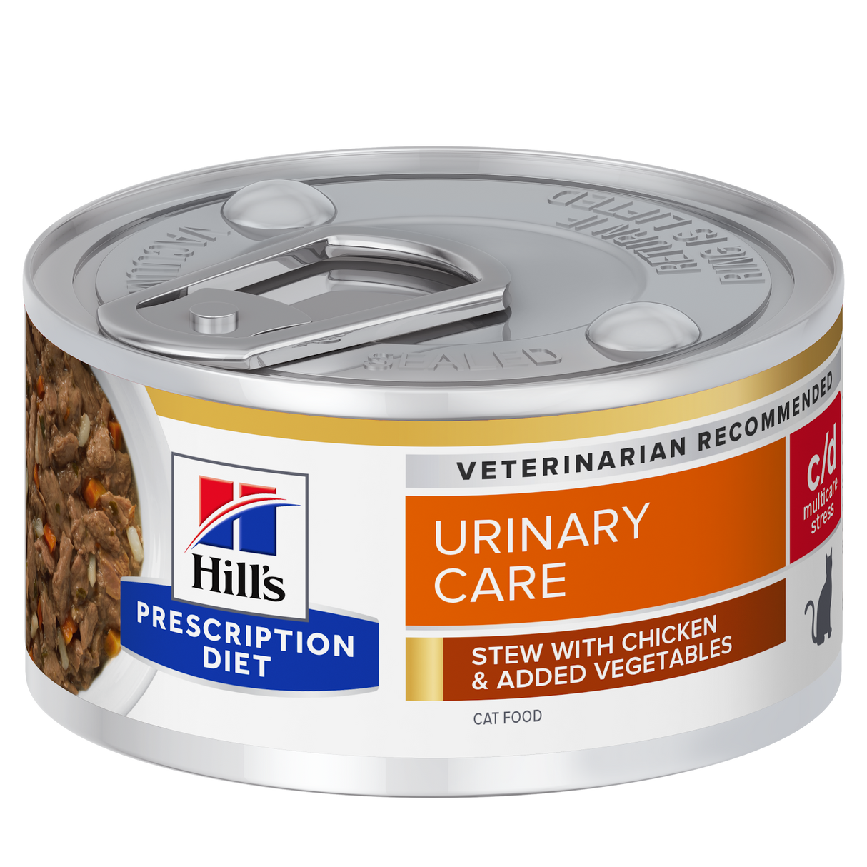 Hill's Prescription Diet c/d Multicare Stress Stew kattefoder med kylling og tilsatte grøntsager