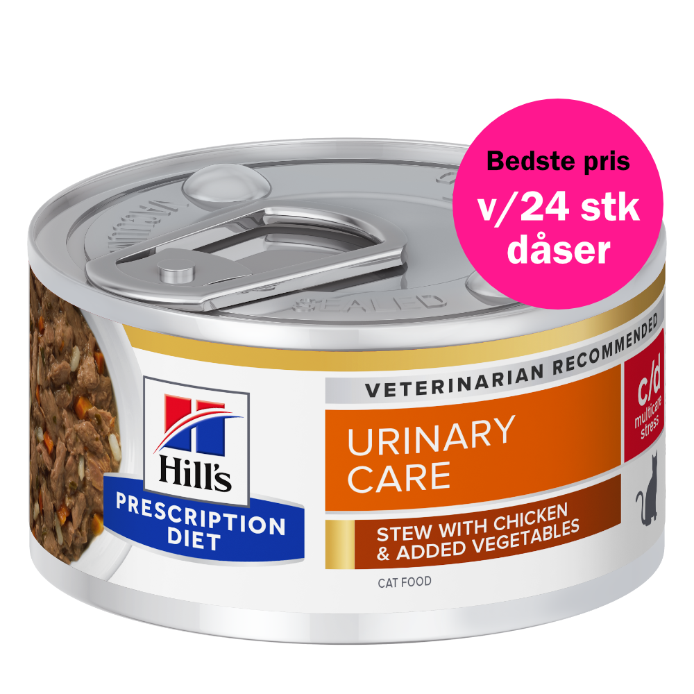 Hill's Prescription Diet c/d Multicare Stress Stew kattefoder med kylling og tilsatte grøntsager