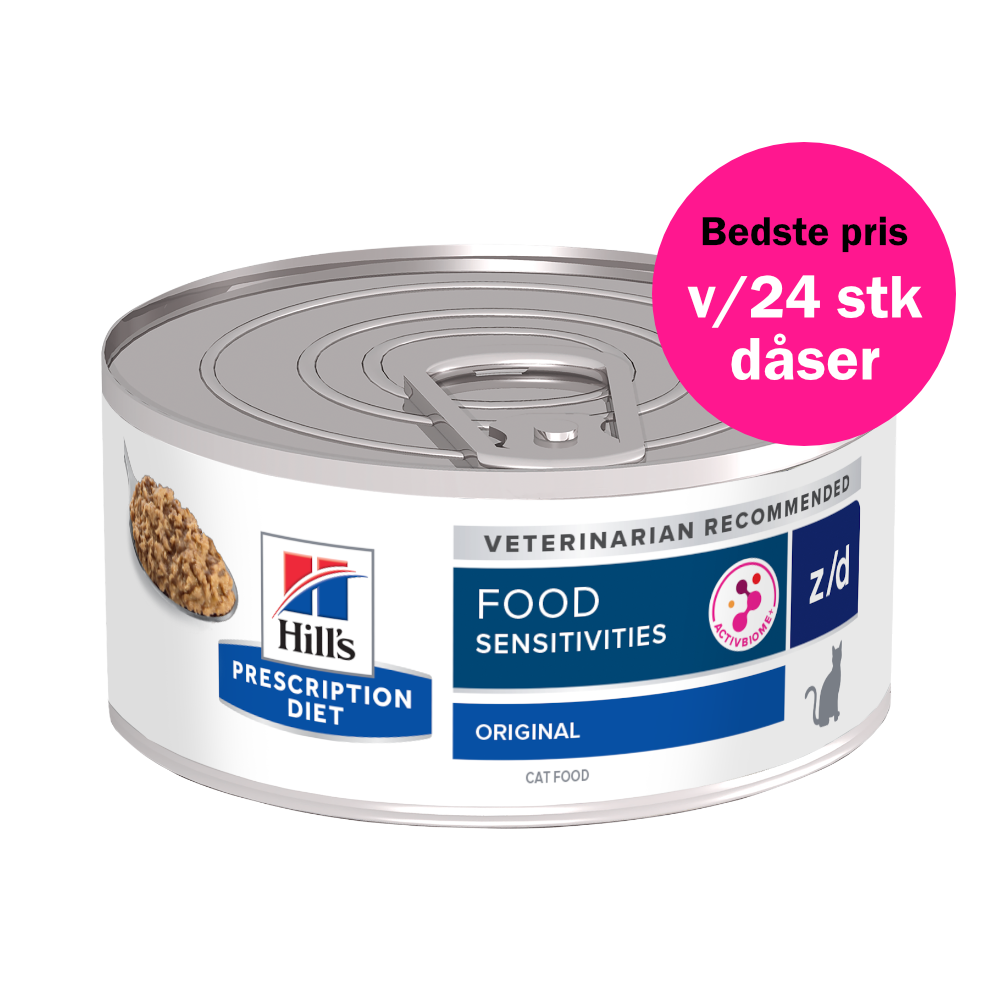 Hill’s PRESCRIPTION DIET z/d Food Sensitivities vådfoder til katte – 156g dåser