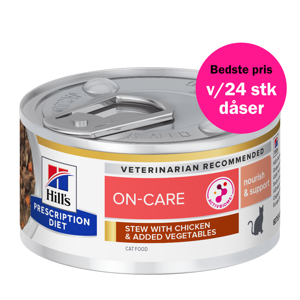 Hill's Prescription Diet On-Care stew til katte med kylling & grøntsager
