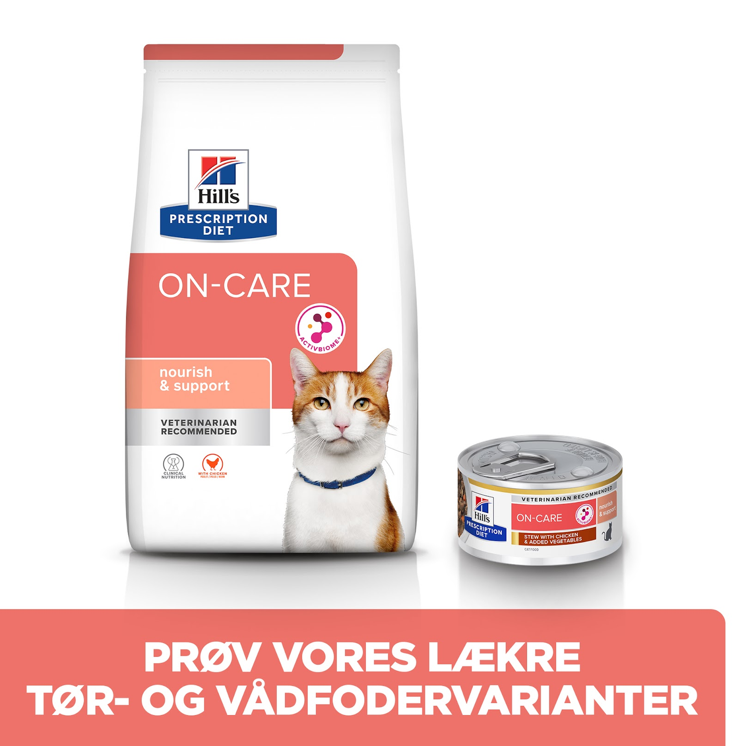 Hill's Prescription Diet On-Care stew til katte med kylling & grøntsager