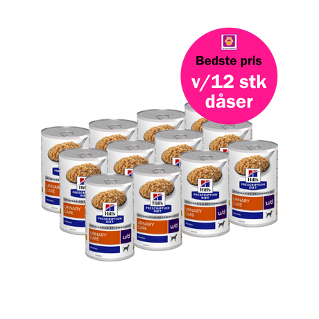 Hill's PRESCRIPTION DIET u/d vådfoder til hunde 370g dåse køb 12 stk og spar