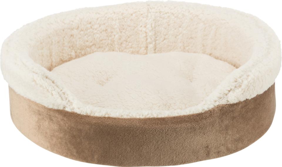 Hundeseng "Cosma" flot brun og oval seng