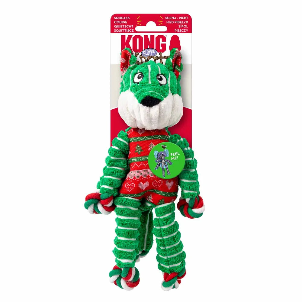 Julebamse fra kong - Holiday Floppy Knots Fox S/M