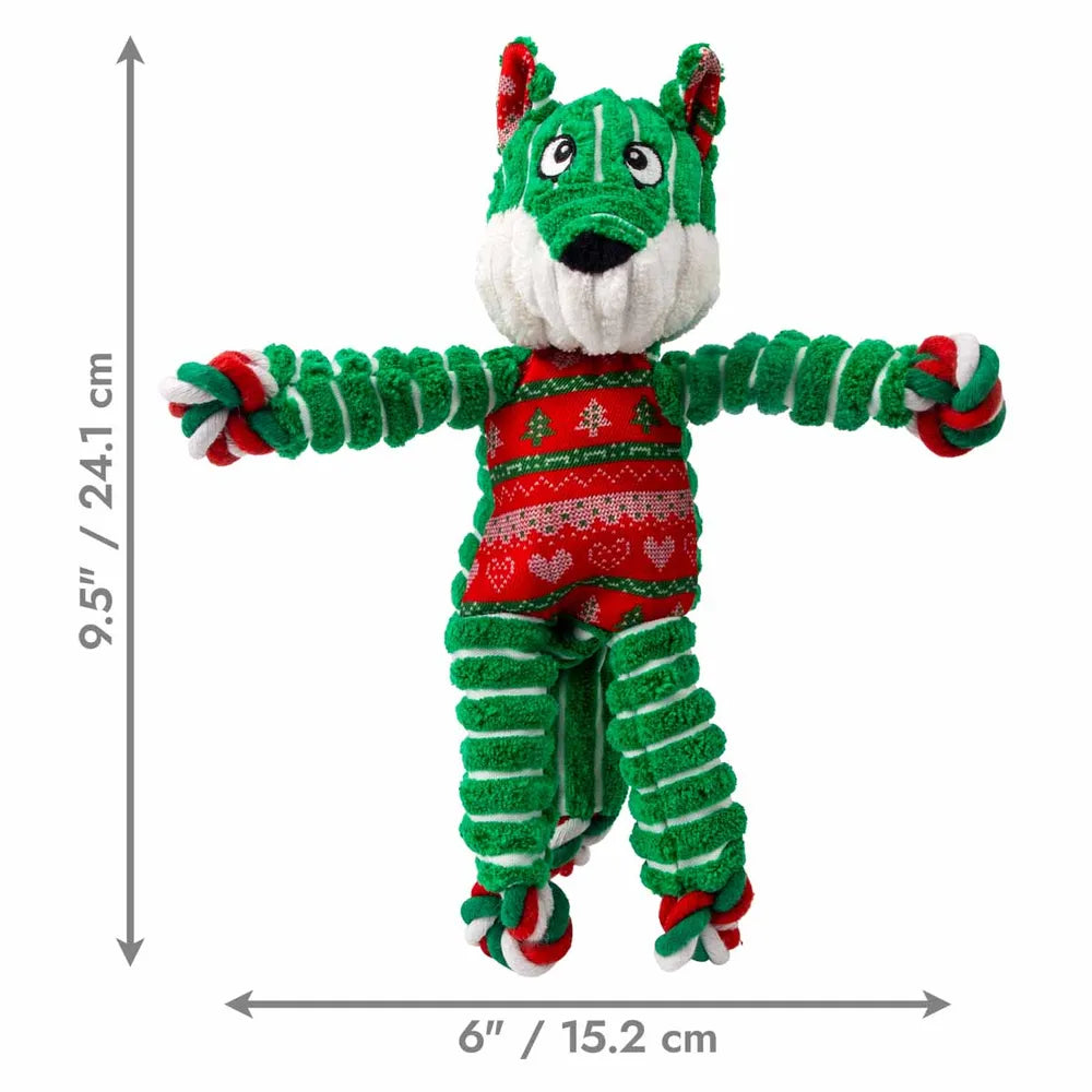 Julebamse fra kong - Holiday Floppy Knots Fox S/M