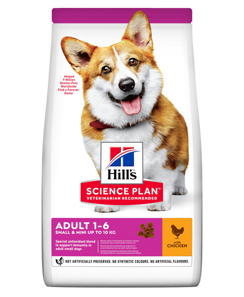 Hills Science Plan Hills Sciences plan tørfoder til voksne Små & Mindre hunde på 1 til 6 år med kylling og kalkun thumbnail