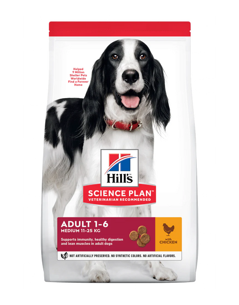 Hills Science Plan Hills science plan tørfoder til mellemstore, voksne hunde på hunde 1 > 6 år 12 kg