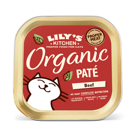 Lily´s kitchen - Organic Beef Paté | Økologisk vådfoder med okse til katte