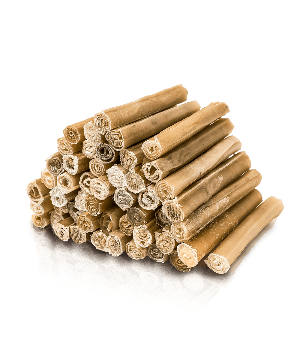 ESSENTIAL Rolled Delights (politistave af oksehud) small  - god tyggeaktivitet