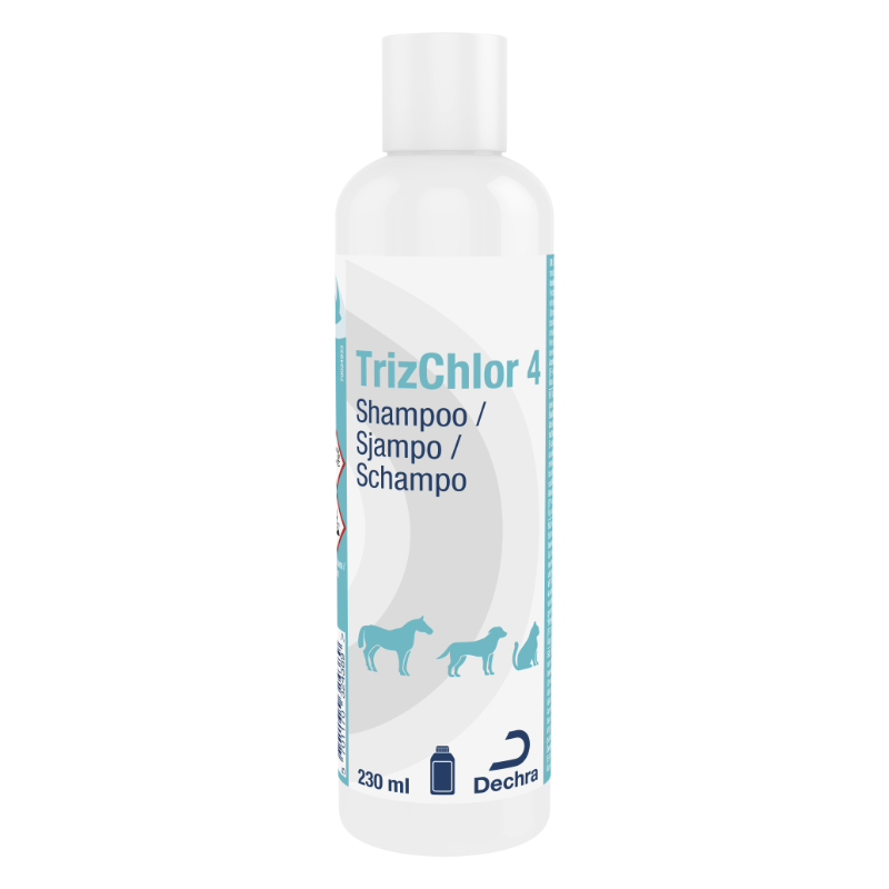 TrizChlor 4 Shampoo 230ml - klorhexidinshampoo til hunde med hudinfektioner