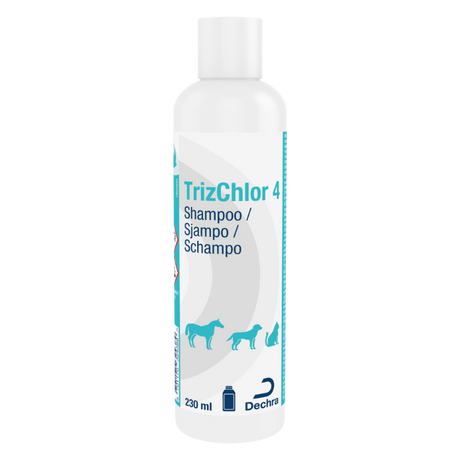 TrizChlor 4 Shampoo 230ml -  klorhexidinshampoo til hunde med hudinfektioner