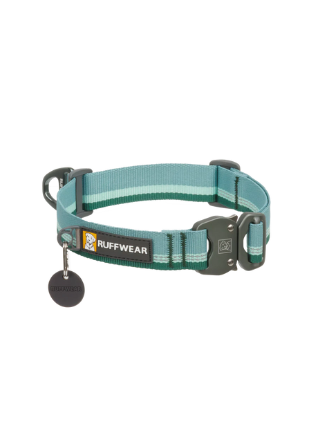 Top Rope™ Metal Buckle Dog Collar River Rock Green
