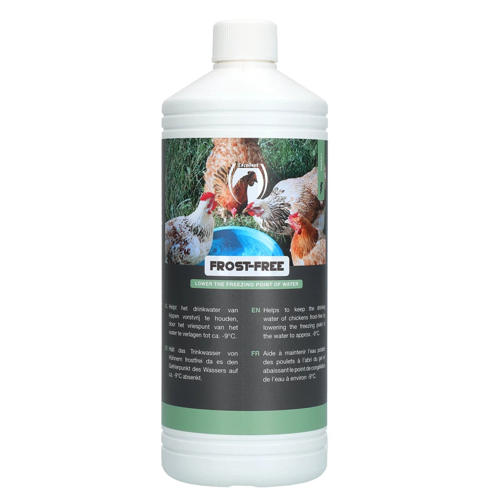 Frostfri væske til drikkevandet hos høns