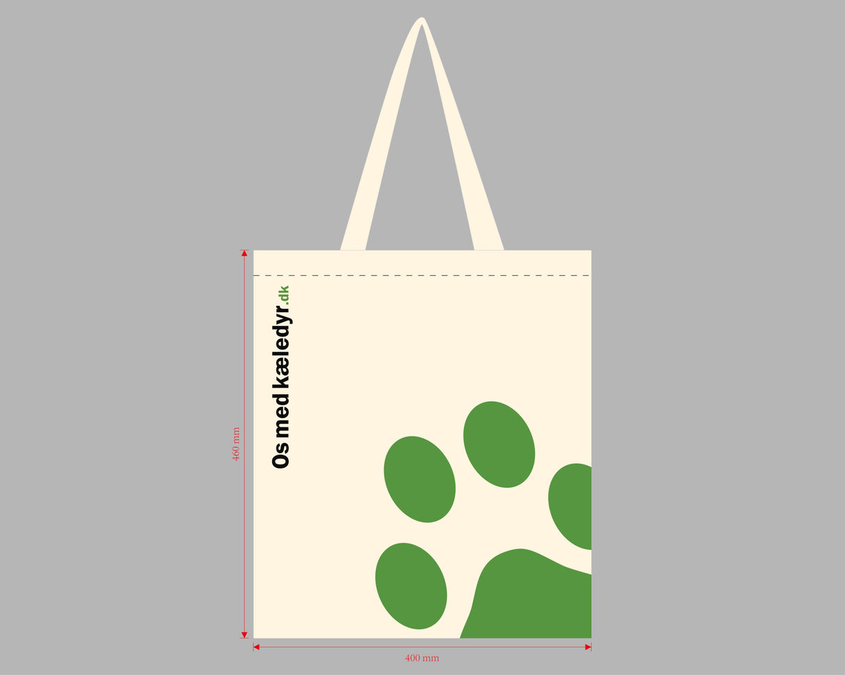 Os med kæledyr - Net - Bomuldsnet med poteaftryk