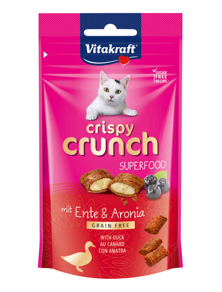 Billede af Vitakraft Kattegodbid med and & aronia, Crispy Crunch hos Os Med Kæledyr