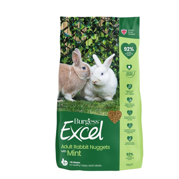 Billede af Burgess Kaninfoder Burgess Excel, Mint +16 uger Grøn hos Os Med Kæledyr