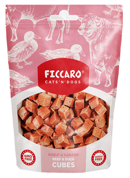 FICCARO Beef and Duck Cubes, 100g