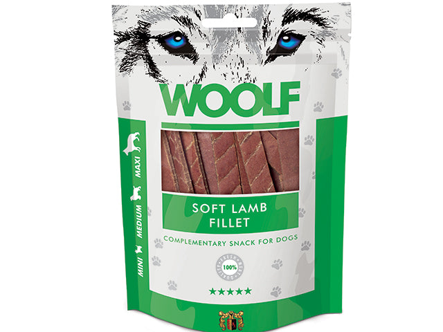 Woolf Soft Lammefilet hundegodbid uden konserveringsstoffer eller kunstige tilsætningsstoffer:
Hundegodbidder fra Woolf, blød lamme stænger fra uld uden konserveringsstoffer eller kunstige tilsætningsstoffer.