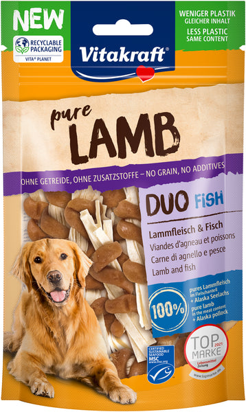 Vitakraft Vitakraft pure lamb duo - Hundegodbid med lam & fisk, rent kød