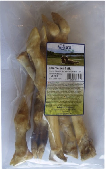 Lammeben 5 stk. - hunde kødben, allergivenlig