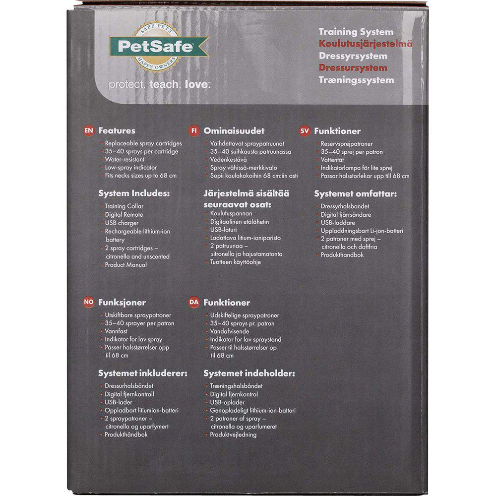 Gø halsbånd med fjernbetjening og spray fra PetSafe, antigø