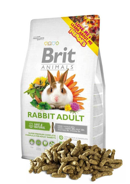 Se Brit Brit komplet kaninfoder - Super Premium foder til voksne kaniner hos Os Med Kæledyr