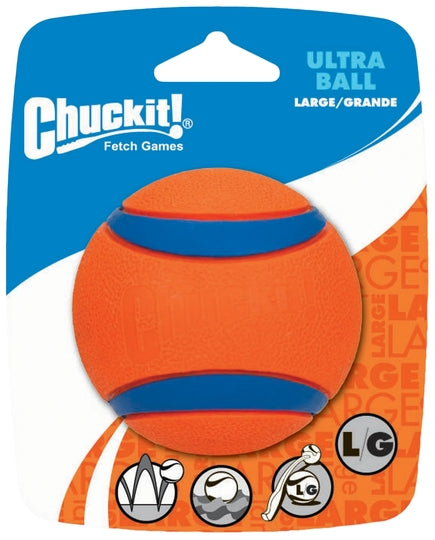 Se Chuckit Chuckit Ultra Ball (meget stærk gummi) Large 1 stk hos Os Med Kæledyr