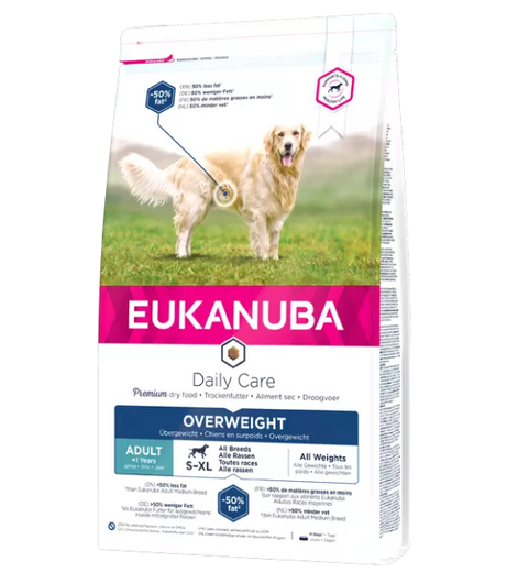 Eukanuba DailyCare Overweight tørfoder til overvægtige og steriliserede hunde