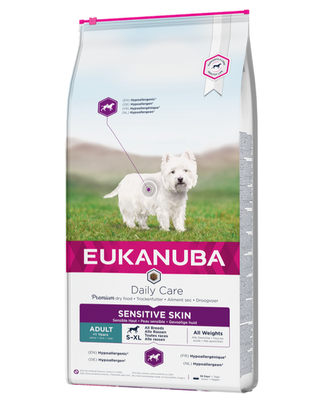 Eukanuba DailyCare Sensitive Skin tørfoder til hunde med sart hud