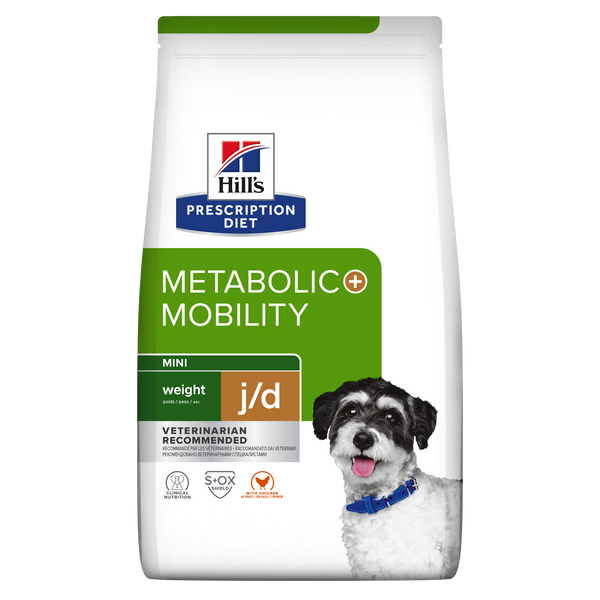 Billede af Hills Prescription Diet Hill's PRESCRIPTION DIET j/d Metabolic + Mobility Mini Weight Management tørfoder til hunde med kylling