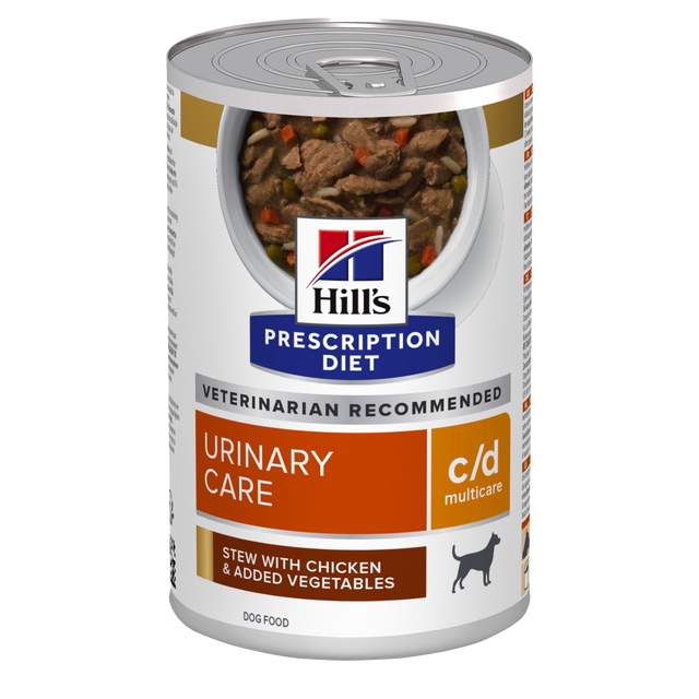 Hill's PRESCRIPTION DIET c/d Multicare Urinary Care Stew dåsefoder til hunde med kylling og tilsatte grøntsager 