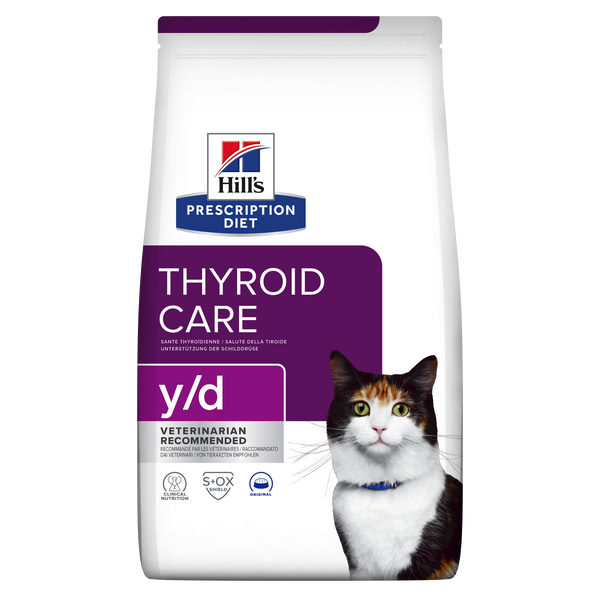 Se Hills Prescription Diet Hill's PRESCRIPTION DIET y/d Thyroid Care tørfoder til katte hos Os Med Kæledyr