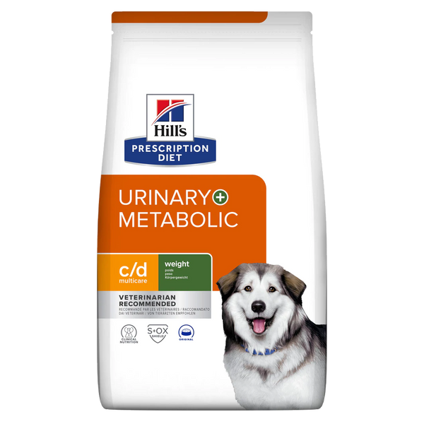 Se Hills Prescription Diet Hill's PRESCRIPTION DIET c/d Multicare + Metabolic, Urinary + Weight care cd tørfoder til hunde - 12 kg hos Os Med Kæledyr