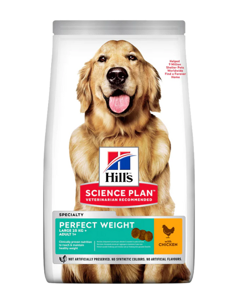 Billede af Hills Science Plan Hills Perfect weight tørfoder til voksne store hunde m/ kylling