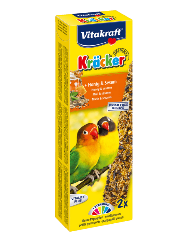 Kräcker® lækre frøstænger til dværgpapegøjer, 2-pak