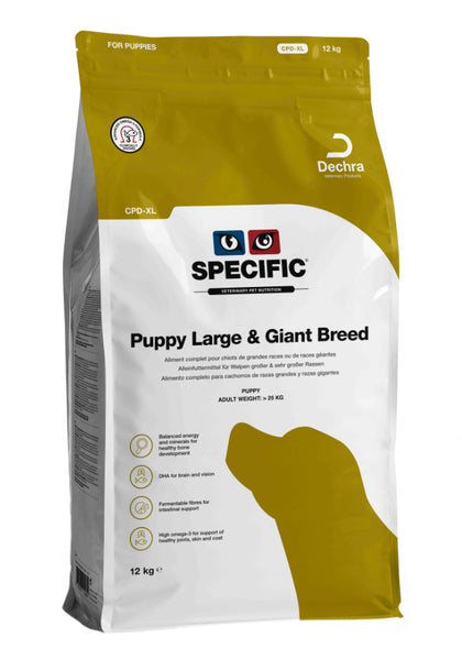 Se Specific Specific CPD-XL Hvalpefoder til store og XXL hunde hos Os Med Kæledyr