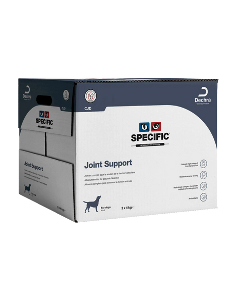 Se Specific Specific Cjd Flexibility Support hundefoder der er udviklet til at hjælpe med at lindre ledsmerter hos Os Med Kæledyr