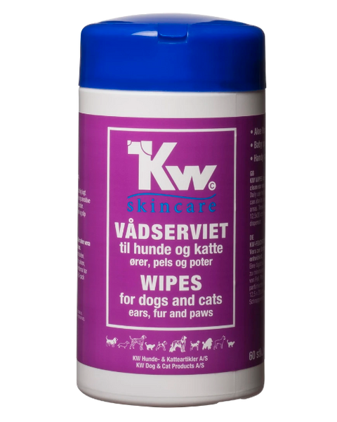 Kw Vådservietter fra KW til hunde med antibakterielle thumbnail