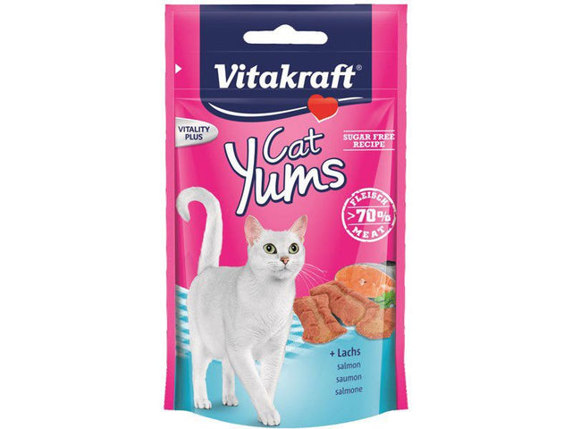 Godbidder Kat - Kattegodbid med laks, cat yums - Hvor kæledyr ville handle - Foderboxen.dk