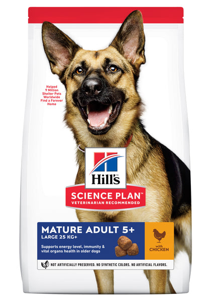 Hill's Science Plan Mature Adult 5+ Large Breed. Chicken. 12kg.