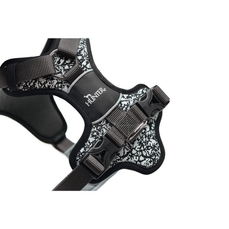 Hundesele med refleks fra Hunter, Divo Reflect - Sort/Grå