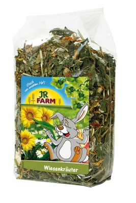Se JR Farm Gnaversnacks fra JR farm tørret urtemix hos Os Med Kæledyr